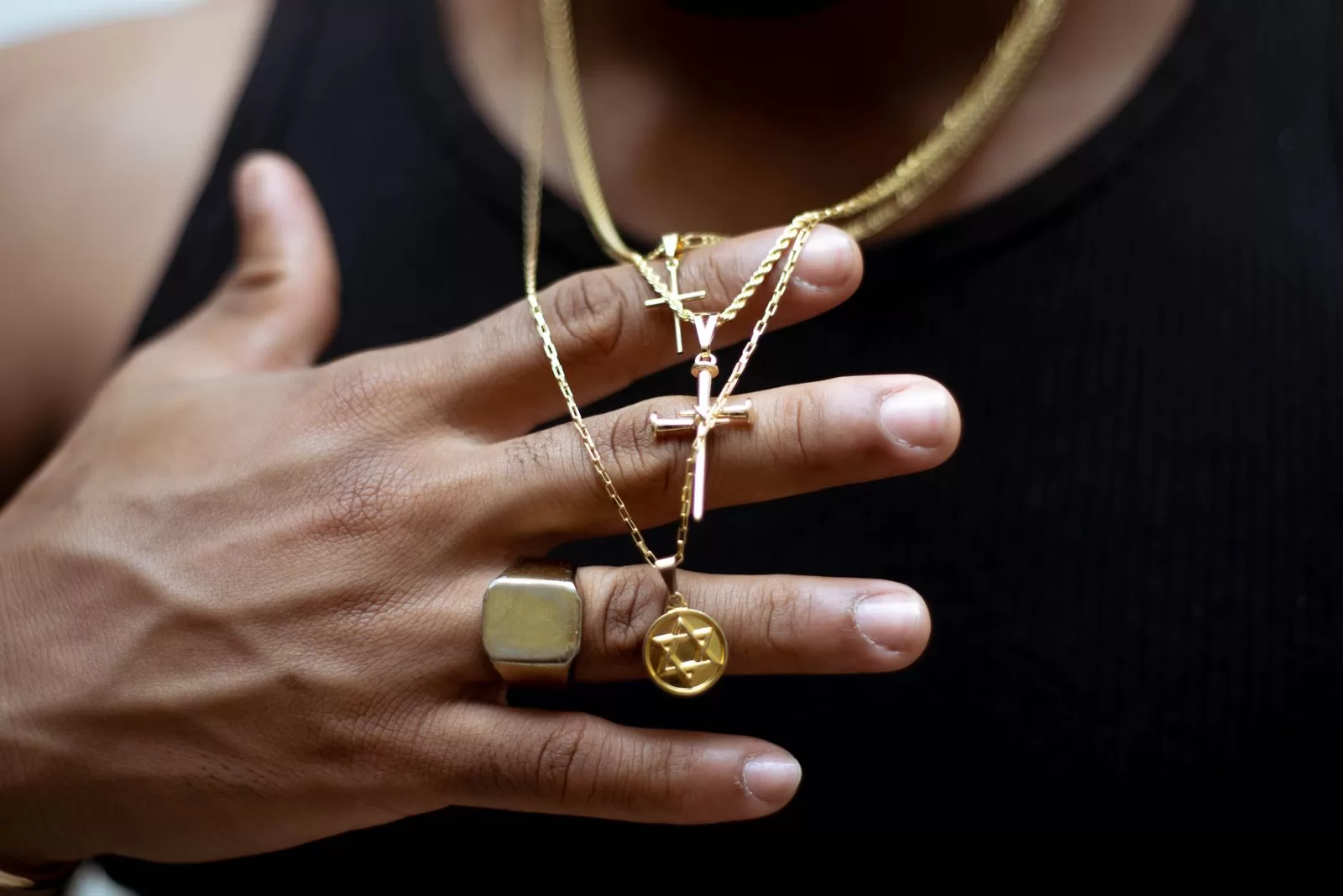 Mixing a Gold Cuban Link with Watches and Rings